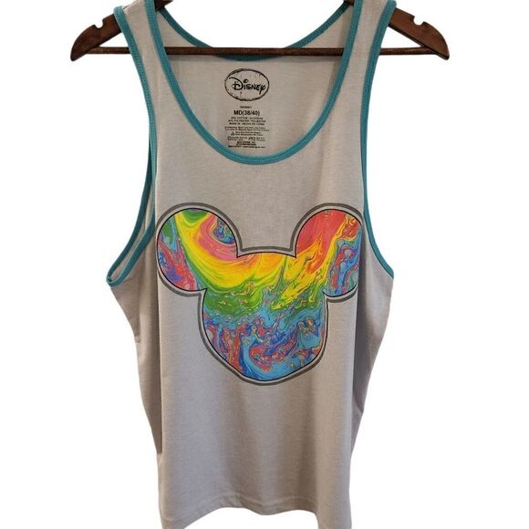 Disney Rainbow Swirl Tank Top Size Medium - Picture 1 of 3
